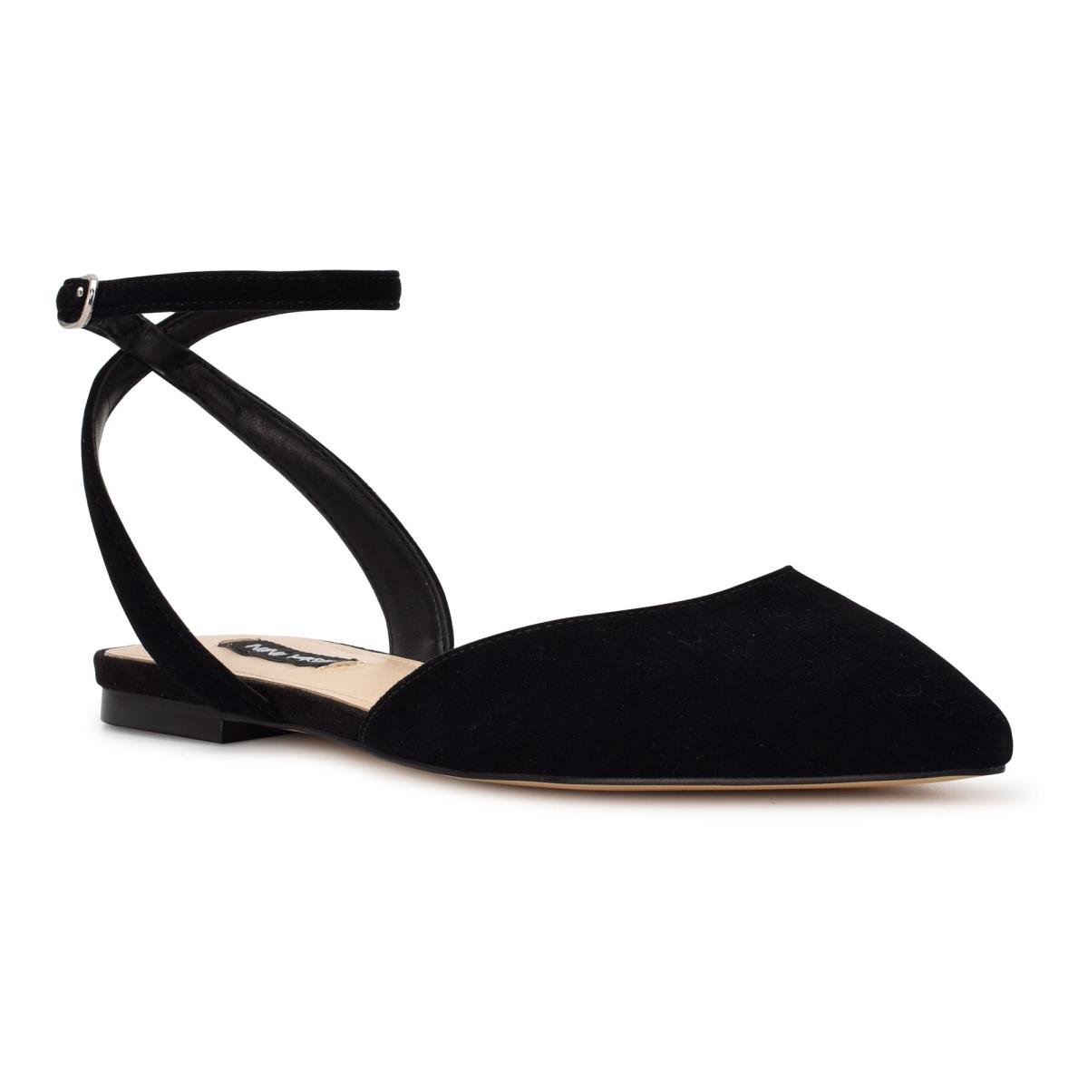 Women's Nine West Briy Pointy Toe Ballet Flats Black | PLCY93218