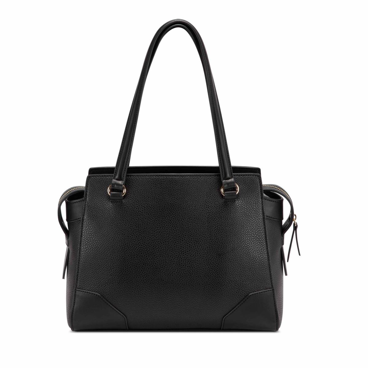 Women's Nine West Brooklyn Jet Set Shldr Satchel Bags Black | SVWP09874