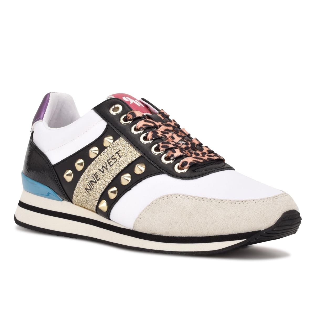 Women's Nine West Bunnie Sneakers Sneakers Gold / White / Black | BXZN98217