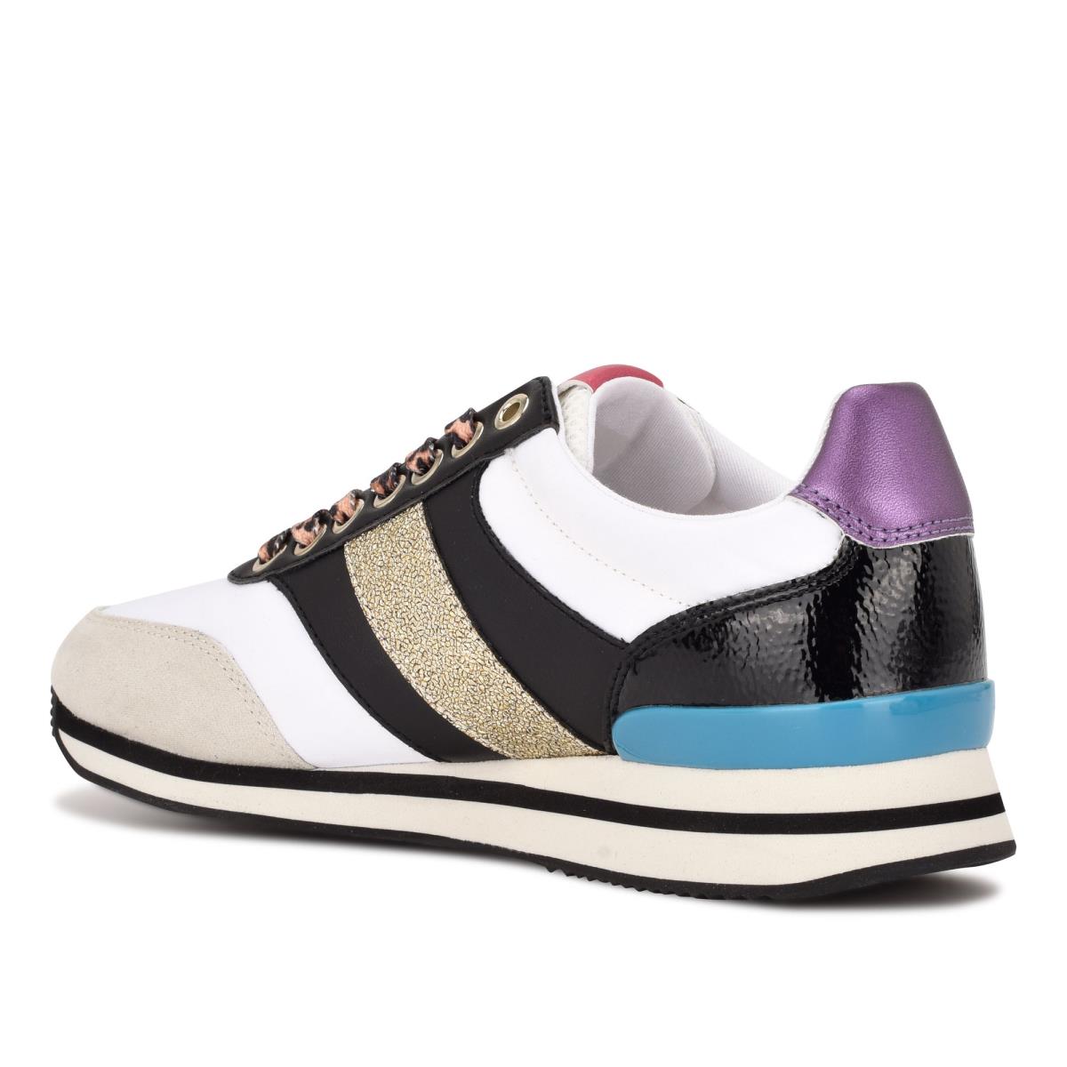 Women's Nine West Bunnie Sneakers Sneakers Gold / White / Black | BXZN98217