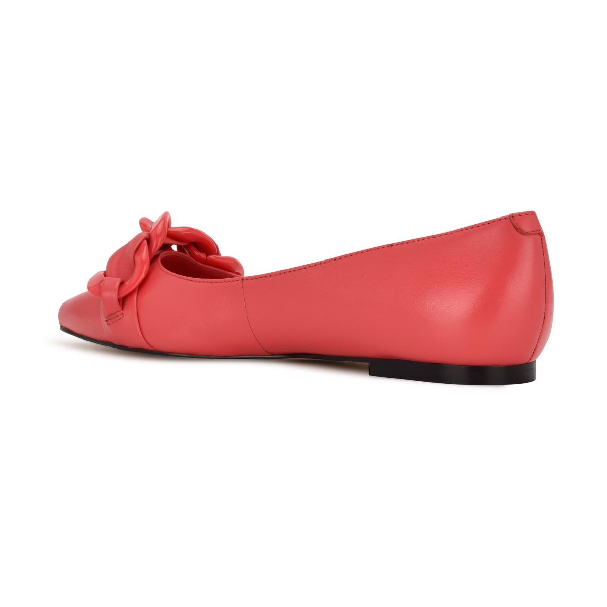 Women's Nine West Buyme Pointy Toe Ballet Flats Coral | MQTX09752