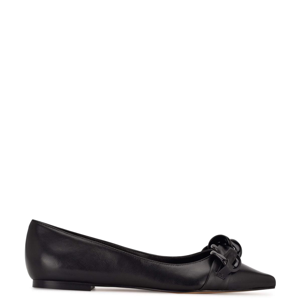 Women\'s Nine West Buyme Pointy Toe Ballet Flats Black | MRKH82934