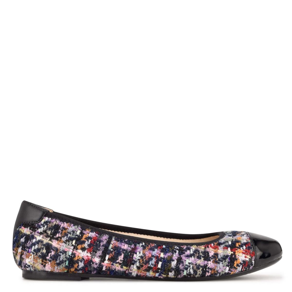 Women\'s Nine West Capted Ballet Ballet Flats Blue / Multicolor | LNKQ07853