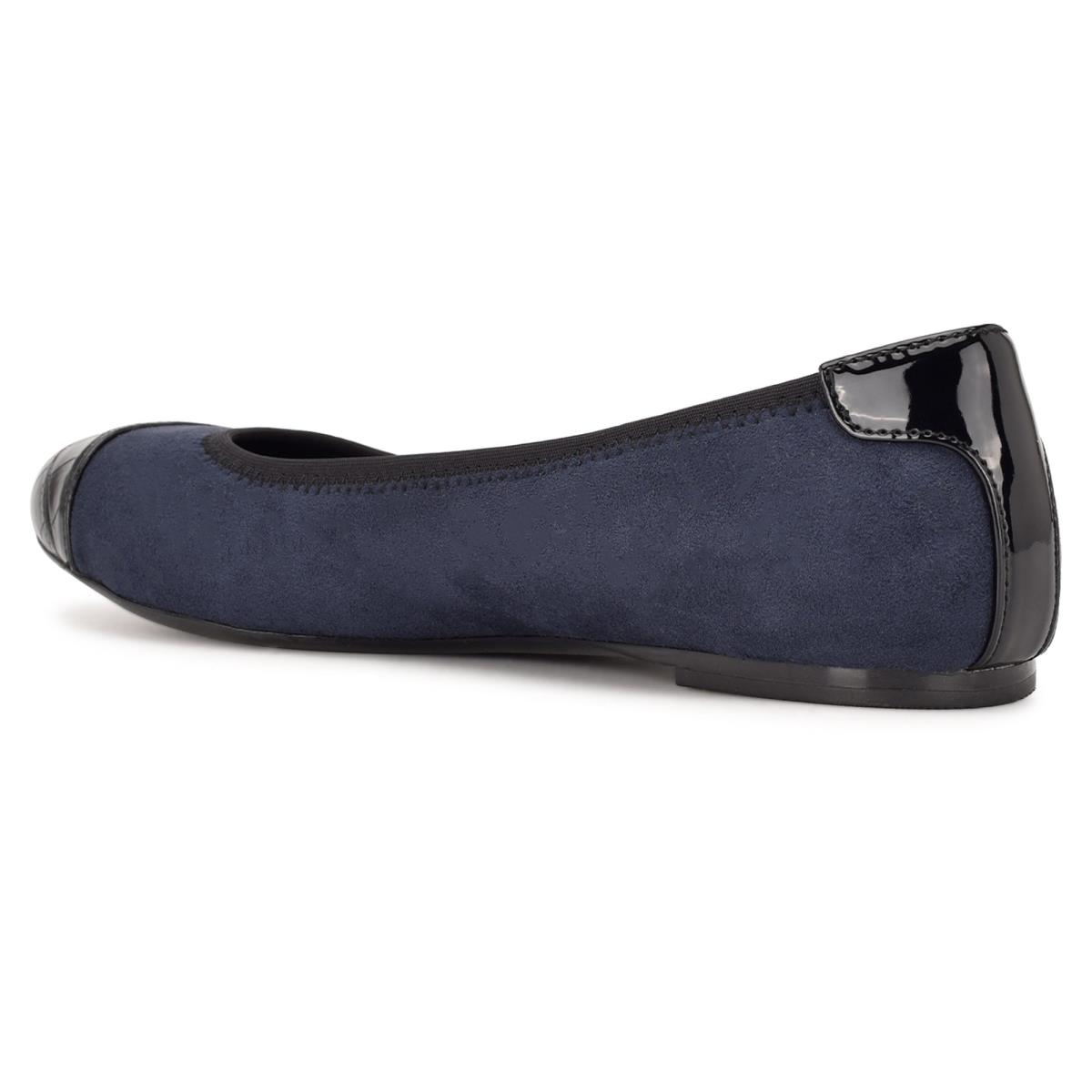 Women's Nine West Capted Ballet Ballet Flats Navy | WFYX07546