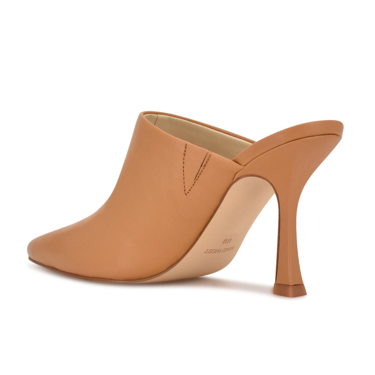 Women's Nine West Ciao Heel Mules Beige | PIZE16547