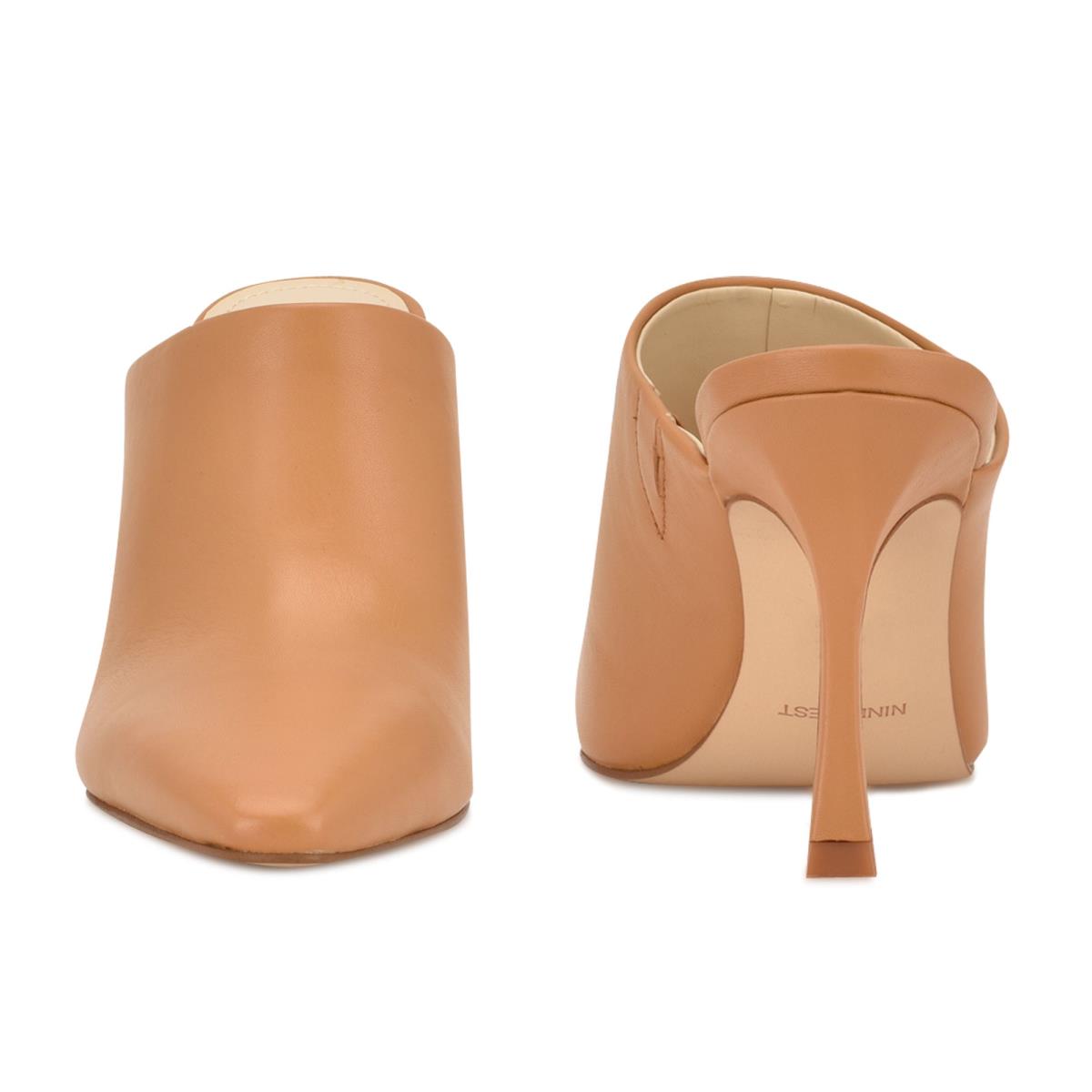 Women's Nine West Ciao Heel Mules Beige | PIZE16547