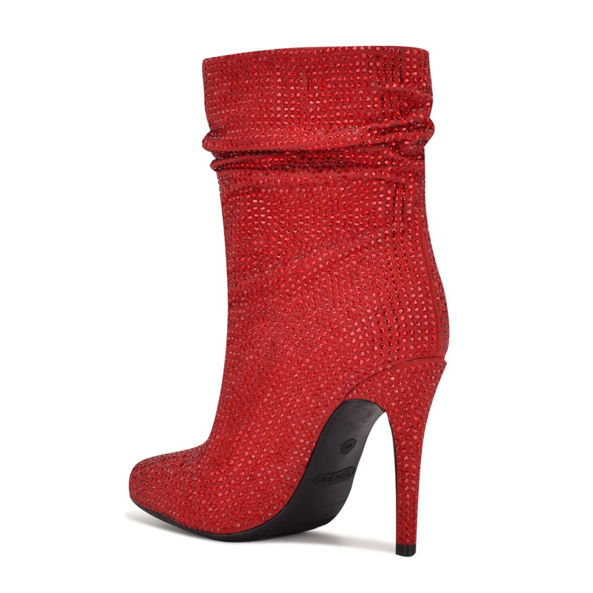 Women's Nine West Dazzle Dress Booties Red | SMCT76152