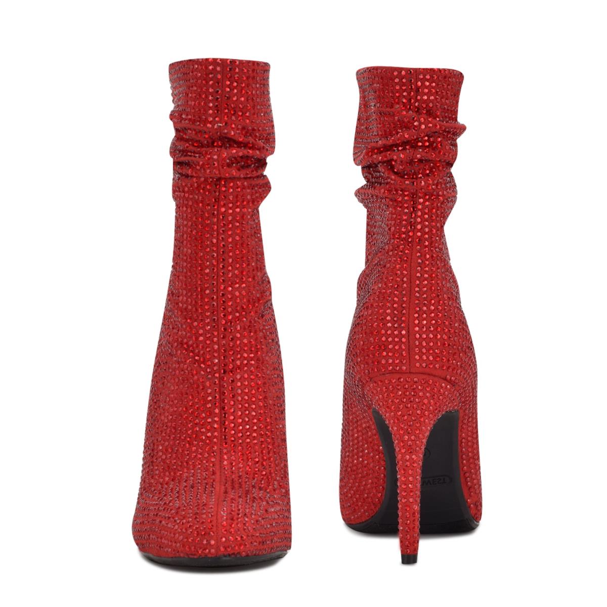 Women's Nine West Dazzle Dress Booties Red | SMCT76152