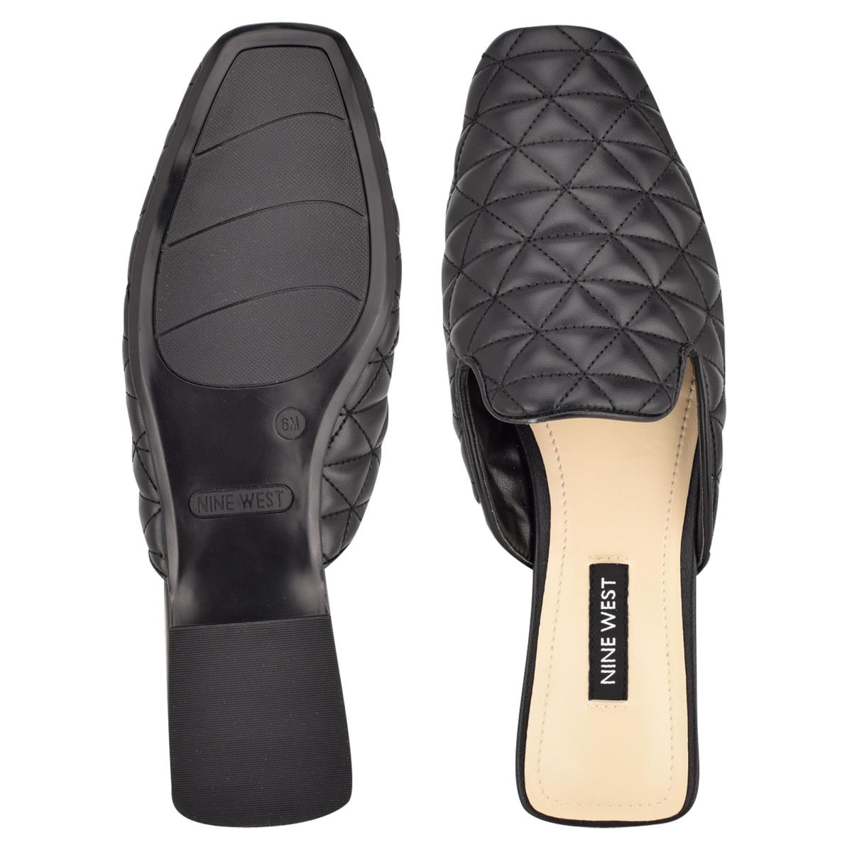 Women's Nine West Diamond Flat Mules Black | WINL86179