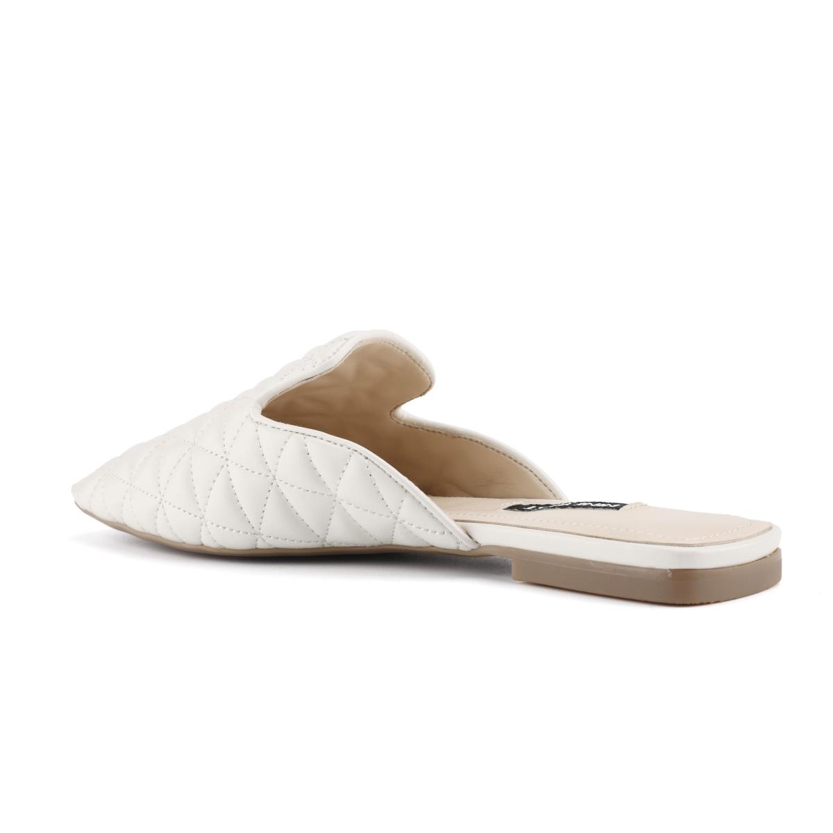 Women's Nine West Diamond Flat Mules Cream | CHOS84903