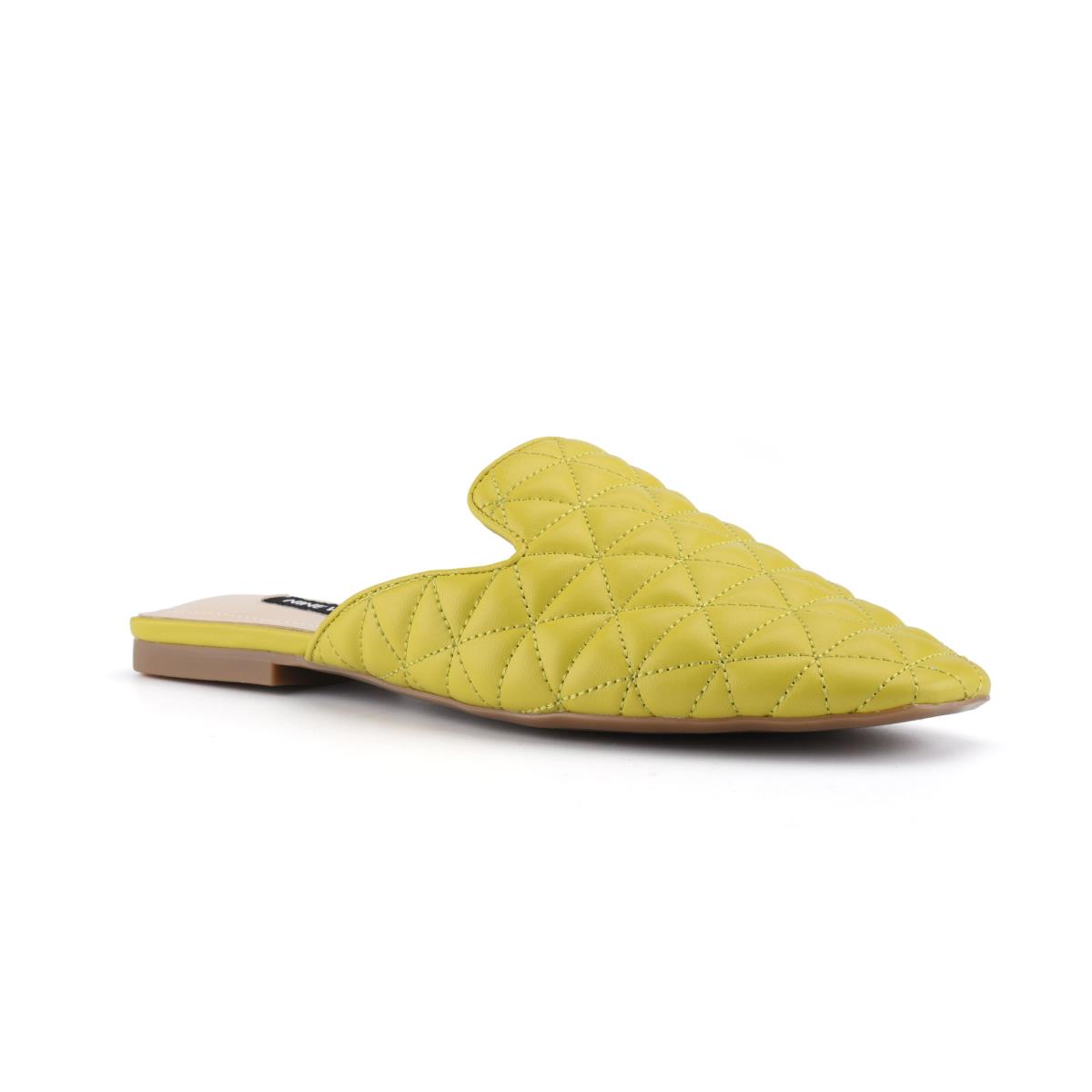 Women's Nine West Diamond Flat Mules Yellow | WNEP67518