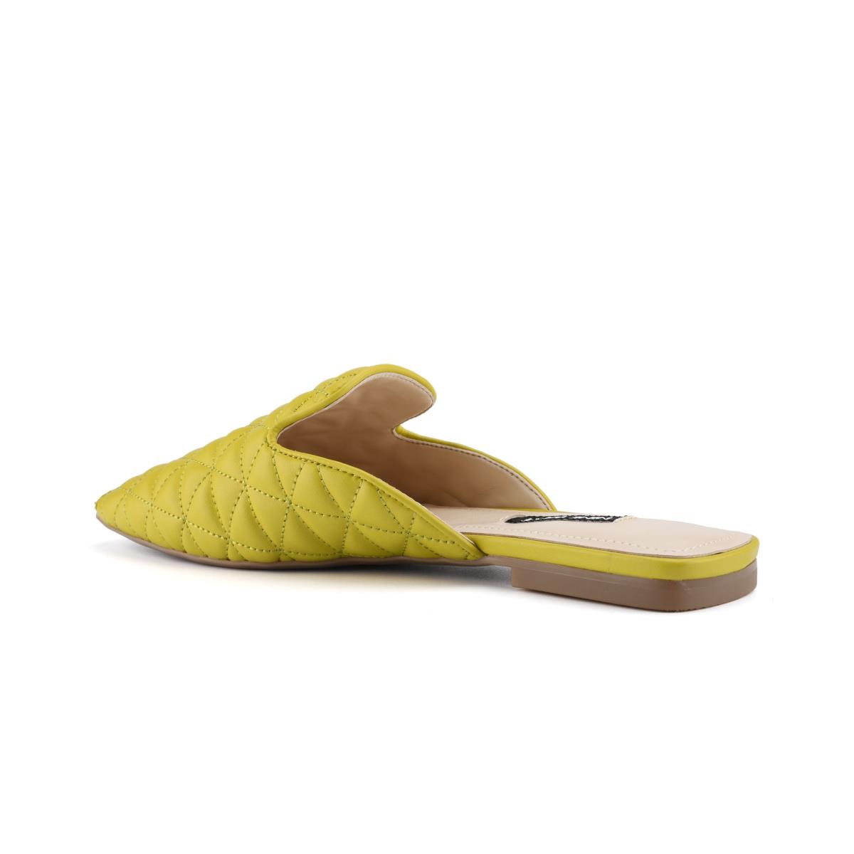 Women's Nine West Diamond Flat Mules Yellow | WNEP67518