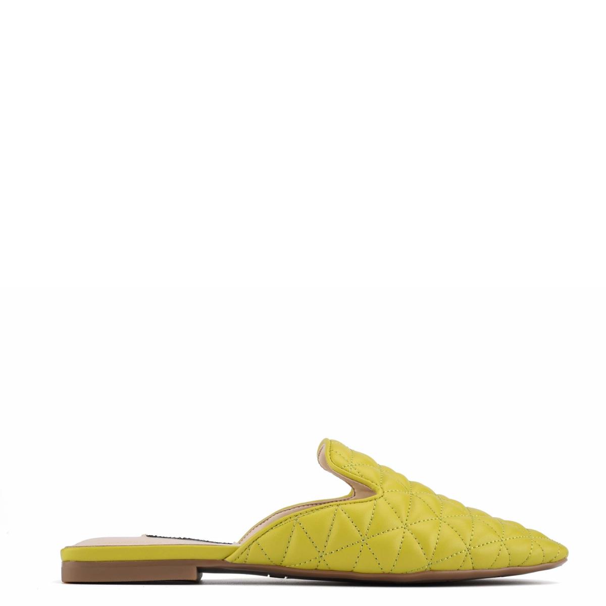 Women\'s Nine West Diamond Flat Mules Yellow | WNEP67518