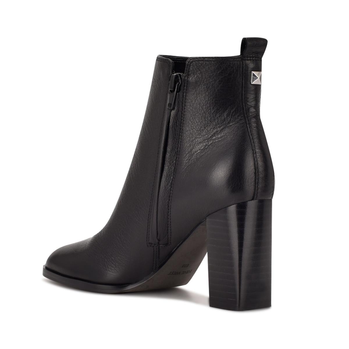 Women's Nine West Dips Block Heel Booties Black | GDJI46798