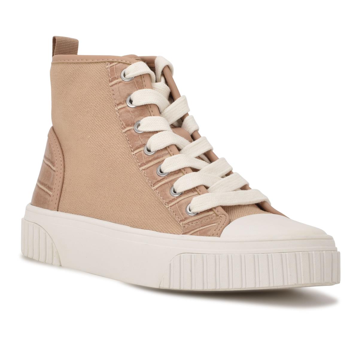 Women's Nine West Dyiane High Top Sneakers Coral Brown | HCFS72316