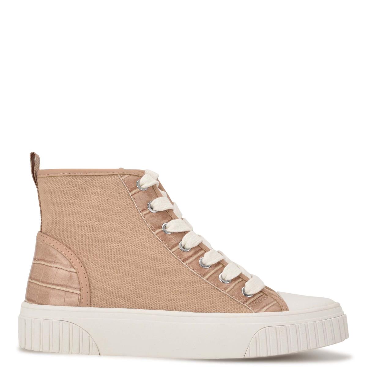 Women\'s Nine West Dyiane High Top Sneakers Coral Brown | HCFS72316