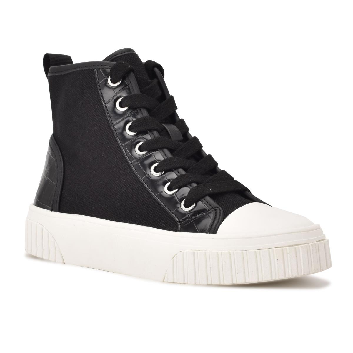 Women's Nine West Dyiane High Top Sneakers Black | RBDC20819