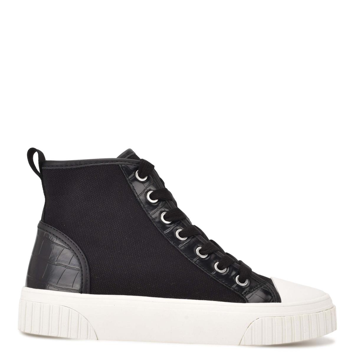 Women\'s Nine West Dyiane High Top Sneakers Black | RBDC20819