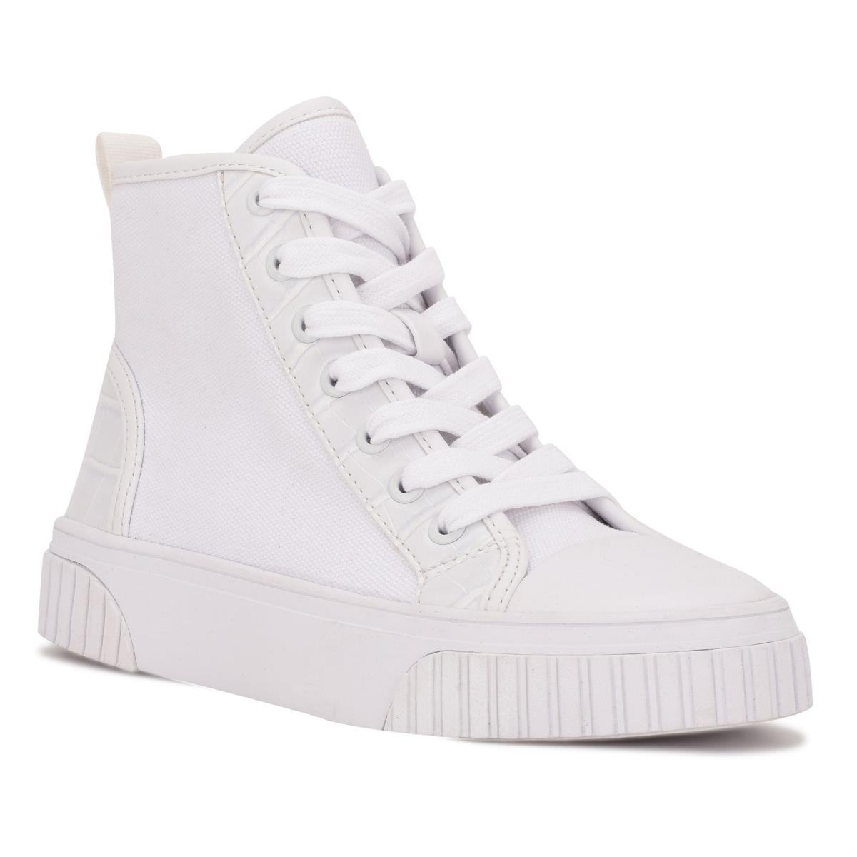 Women's Nine West Dyiane High Top Sneakers White | YIAL42680