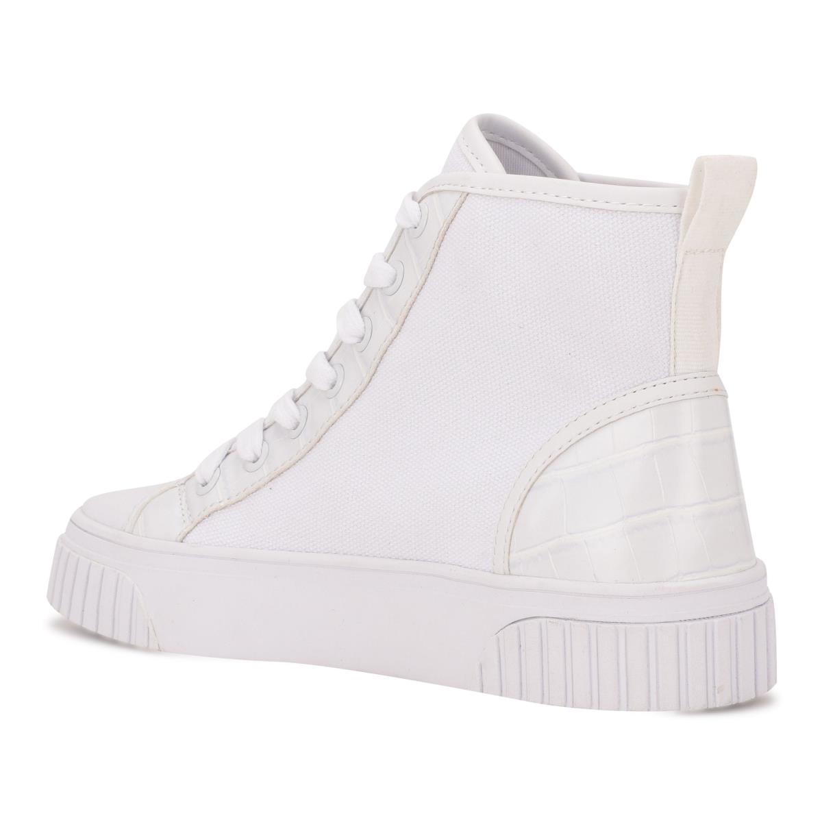 Women's Nine West Dyiane High Top Sneakers White | YIAL42680