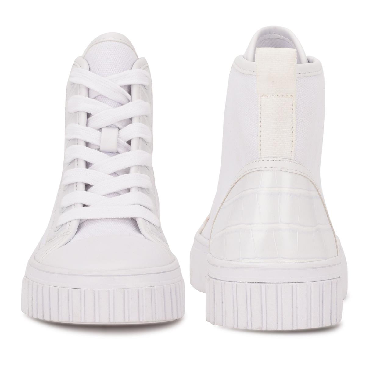 Women's Nine West Dyiane High Top Sneakers White | YIAL42680