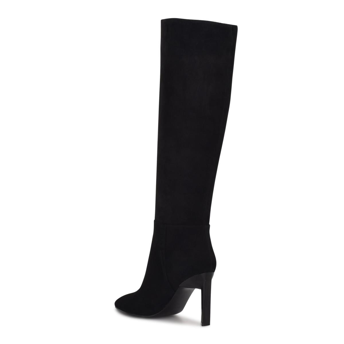 Women's Nine West Eardy Heeled Boots Black | VAWD17856