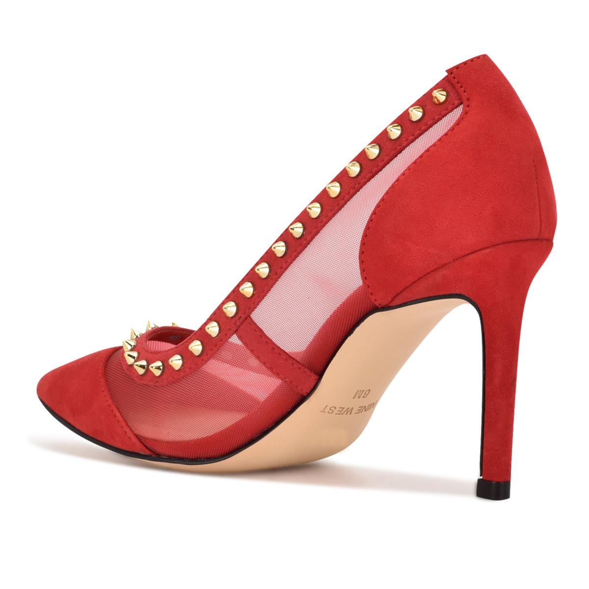 Women's Nine West Erian Pointy Toe Pumps Red | VMBE39706