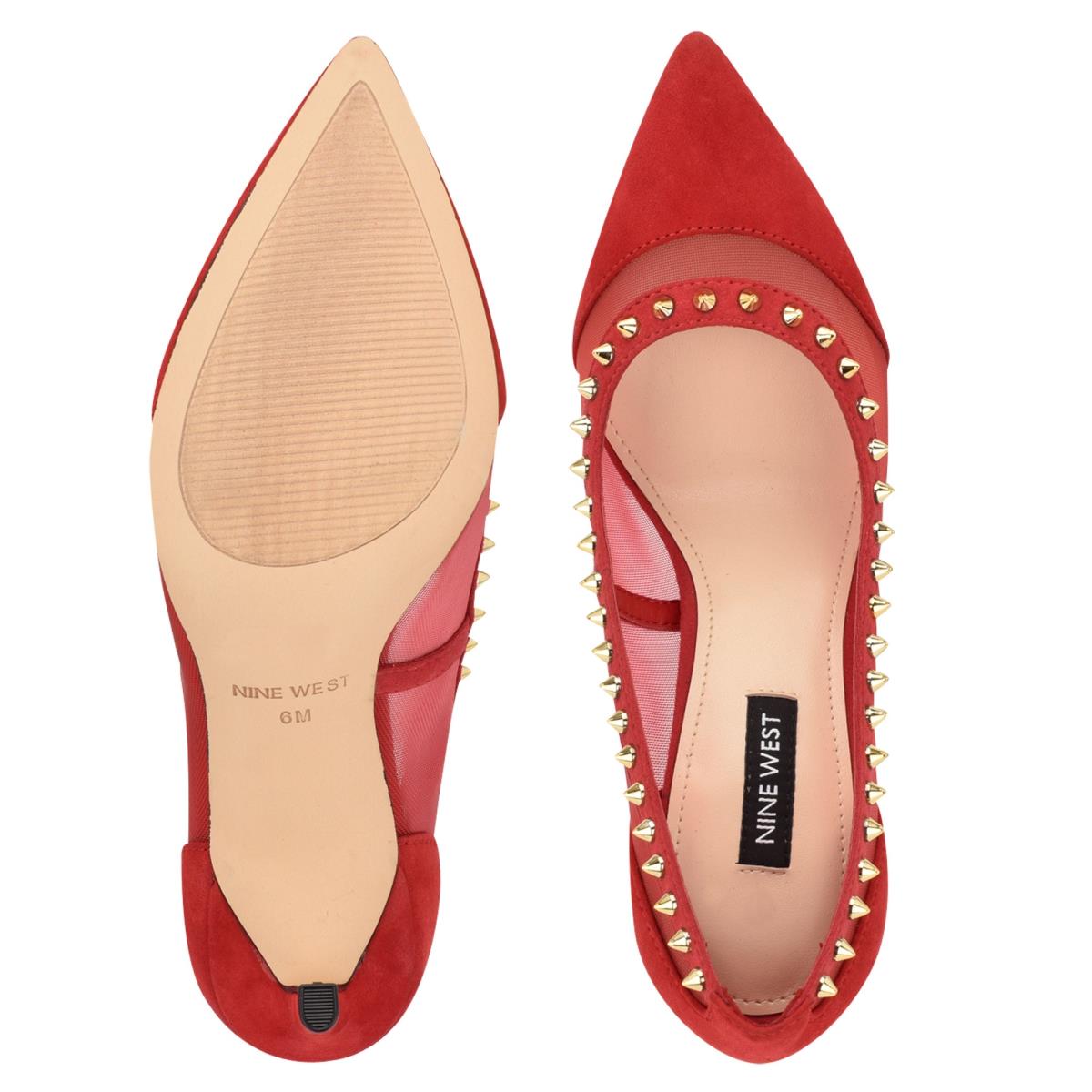 Women's Nine West Erian Pointy Toe Pumps Red | VMBE39706