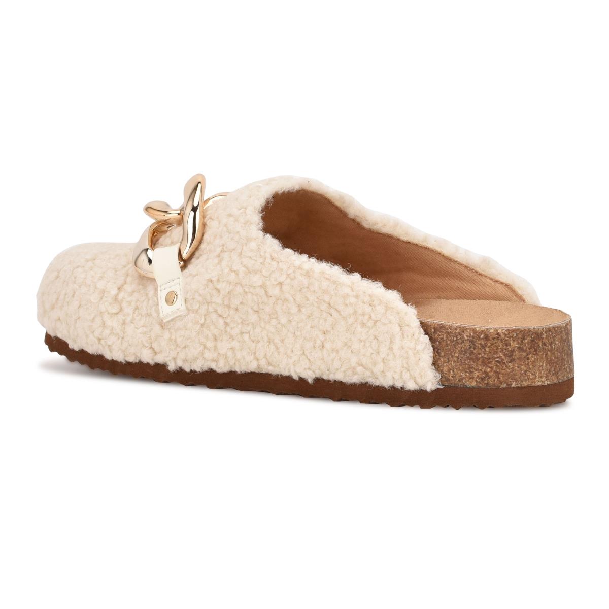 Women's Nine West Everyth Cozy Mules Cream | ANGK27496