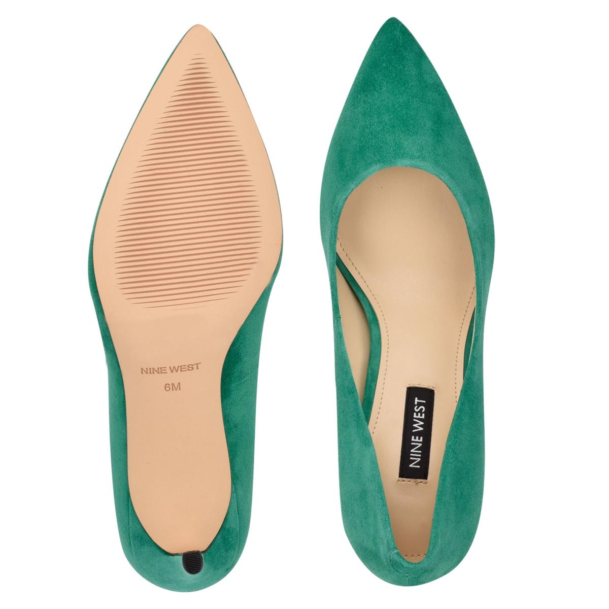 Women's Nine West Ezra Pointy Toe Pumps Green | GRMI70684