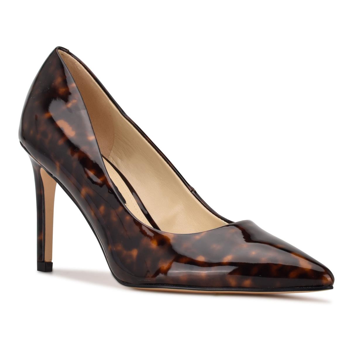 Women's Nine West Ezra Pointy Toe Pumps Coffee | INPZ07281