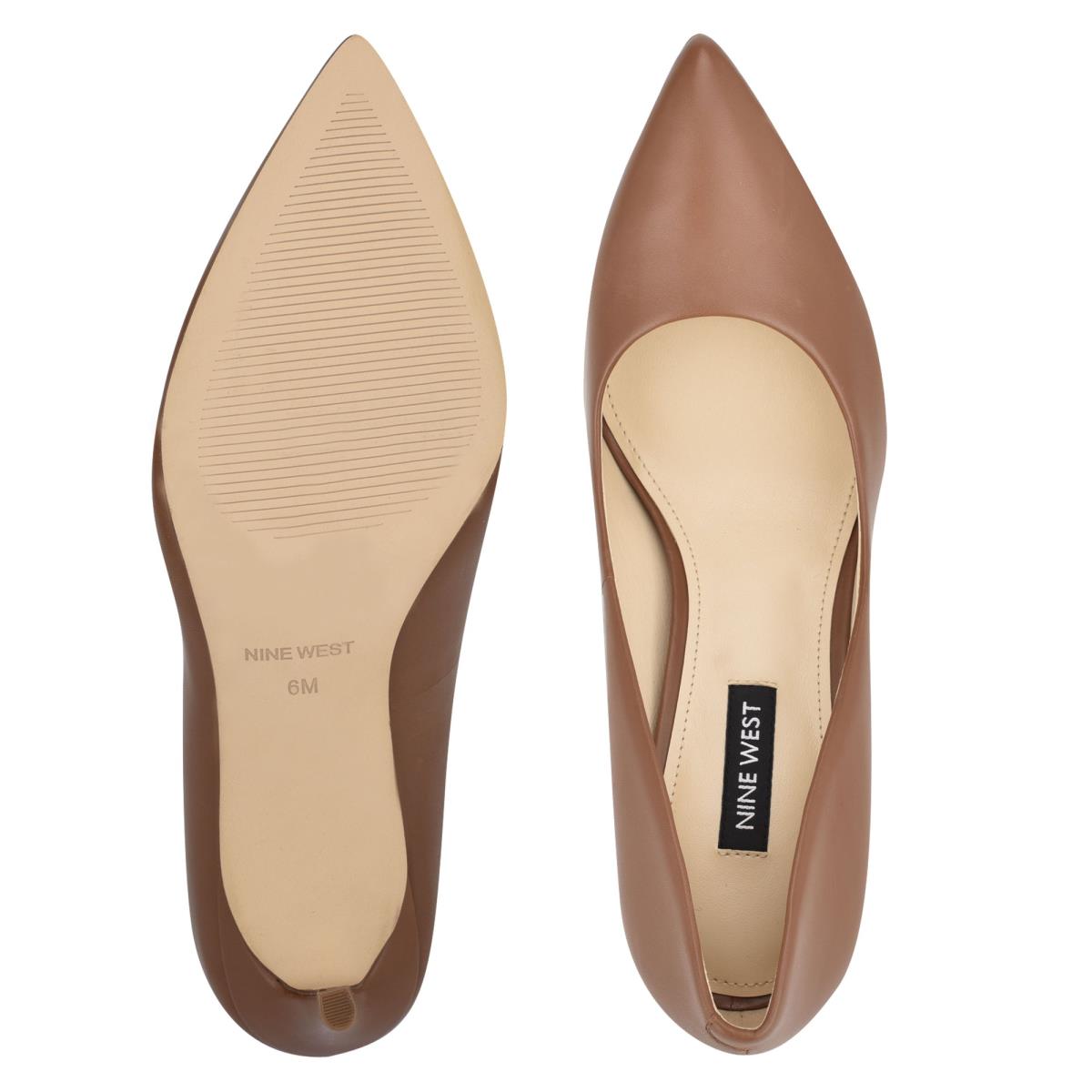 Women's Nine West Ezra Pointy Toe Pumps Brown | SLVY76089