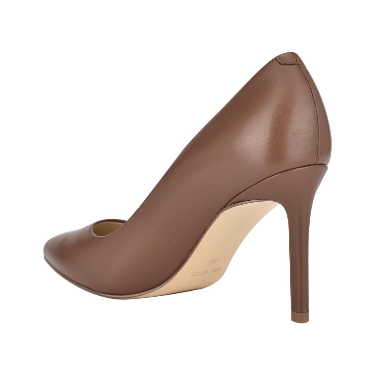 Women's Nine West Ezra Pointy Toe Pumps Brown | SOIN01953