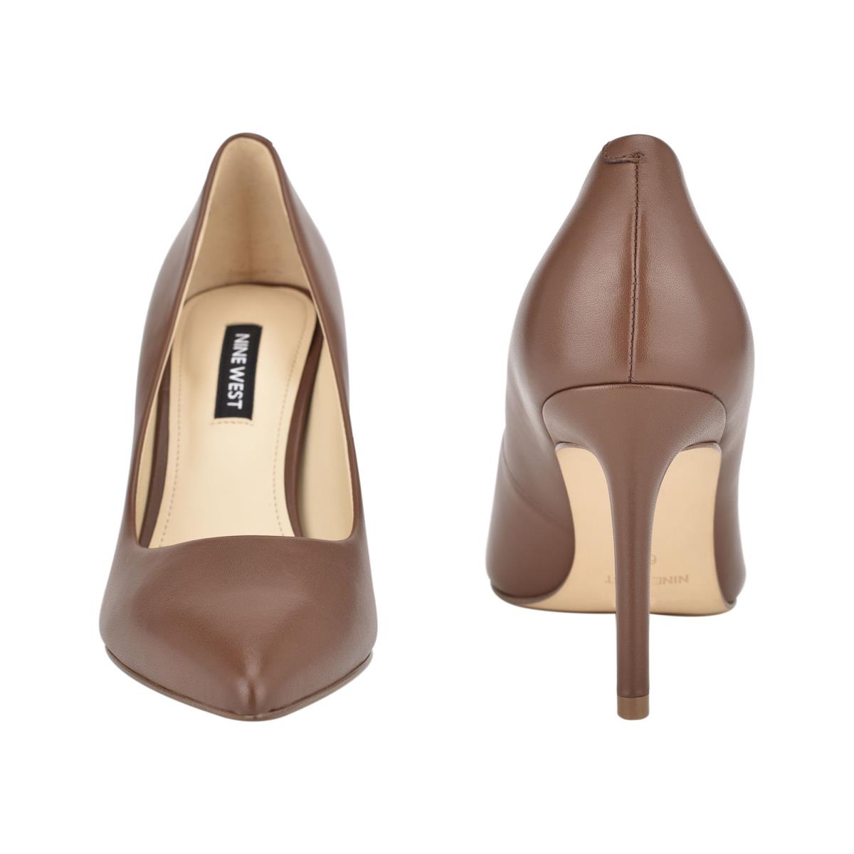 Women's Nine West Ezra Pointy Toe Pumps Brown | SOIN01953