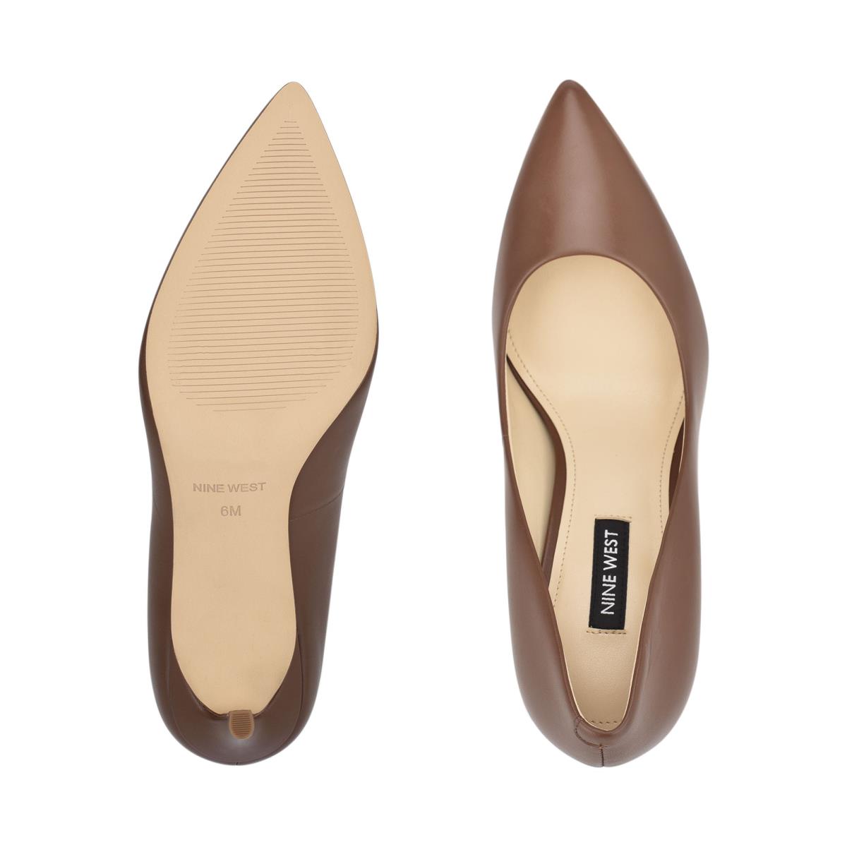 Women's Nine West Ezra Pointy Toe Pumps Brown | SOIN01953