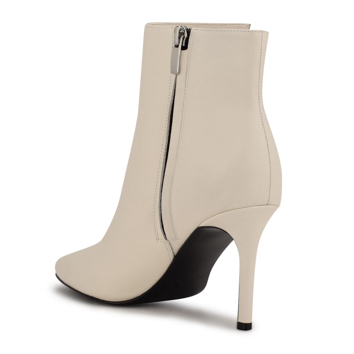 Women's Nine West Fast Dress Booties Cream | MUAE73651