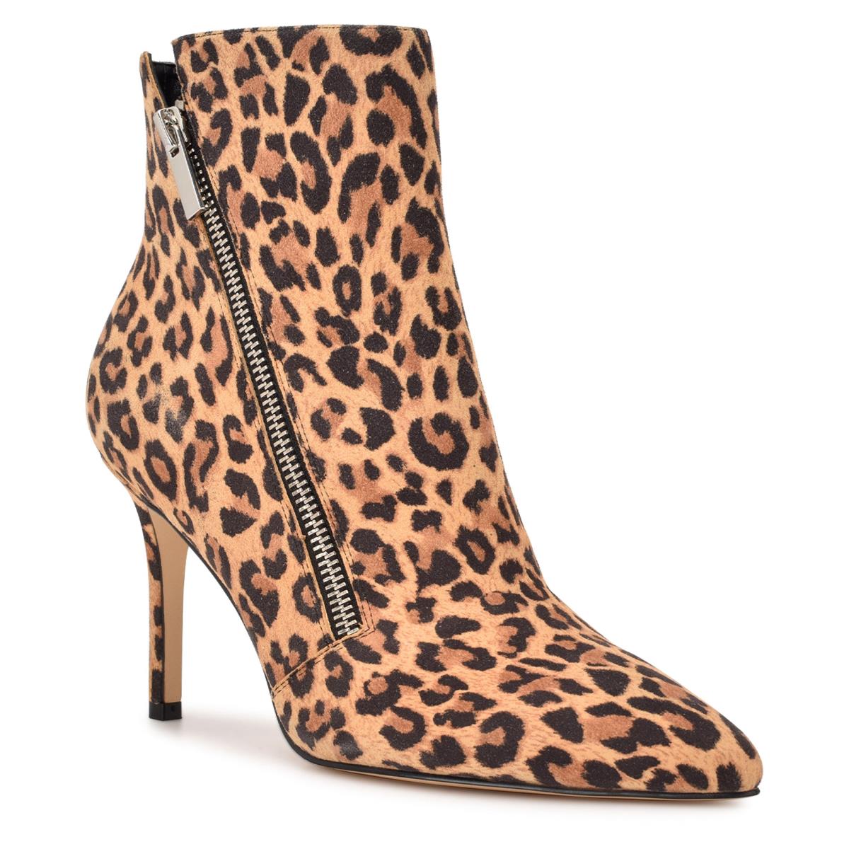 Women's Nine West Fast Dress Booties Leopard | IJHP69482