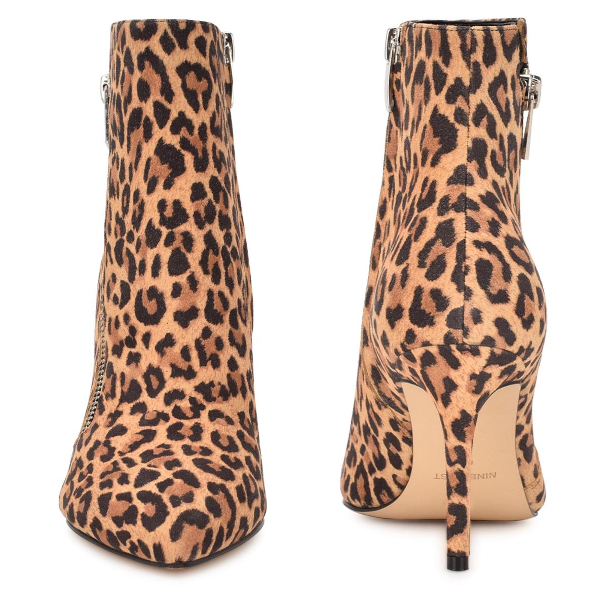 Women's Nine West Fast Dress Booties Leopard | IJHP69482