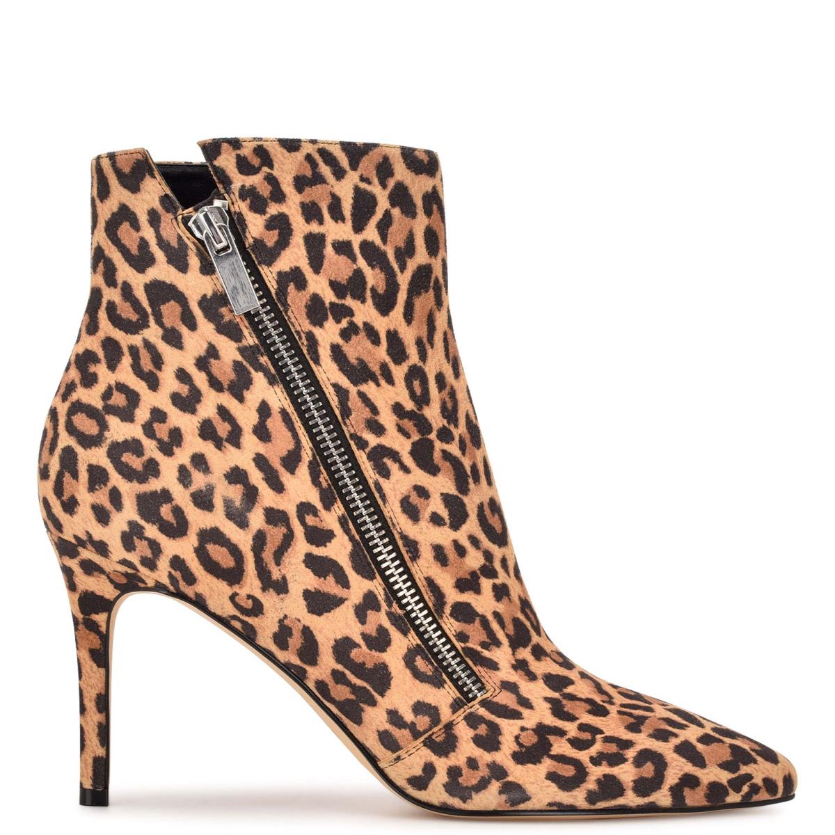 Women\'s Nine West Fast Dress Booties Leopard | IJHP69482