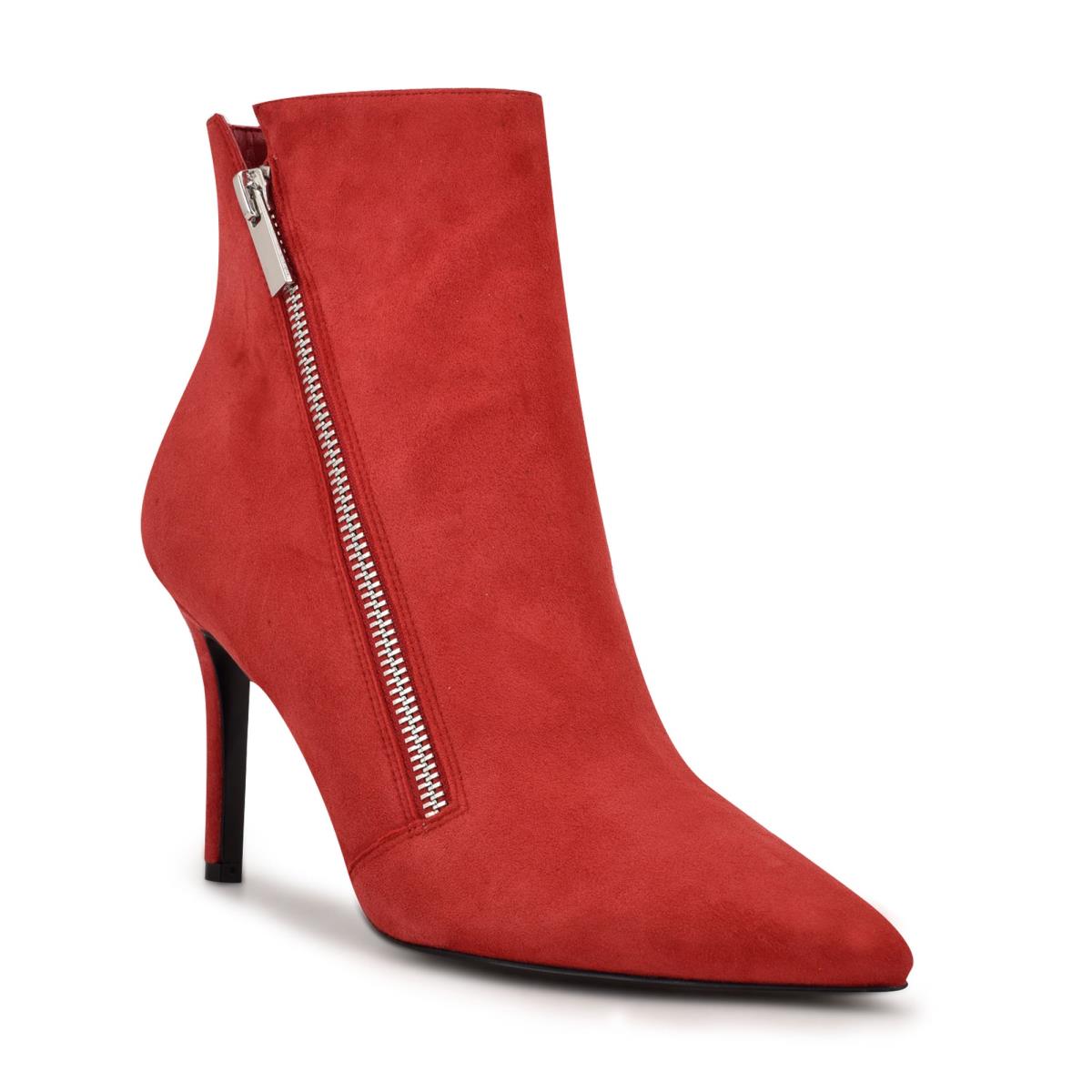 Women's Nine West Fast Dress Booties Red | AJYD81294