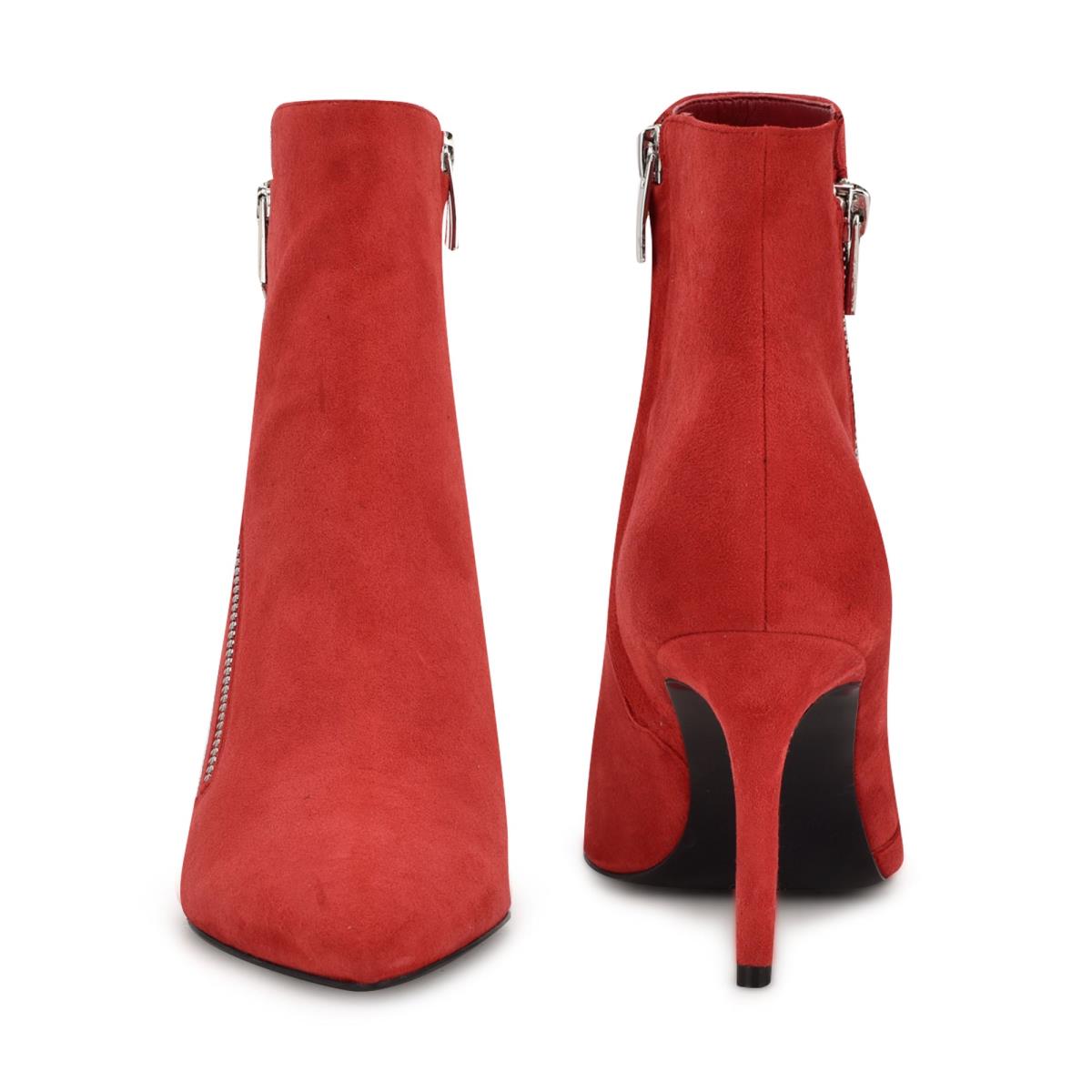 Women's Nine West Fast Dress Booties Red | AJYD81294