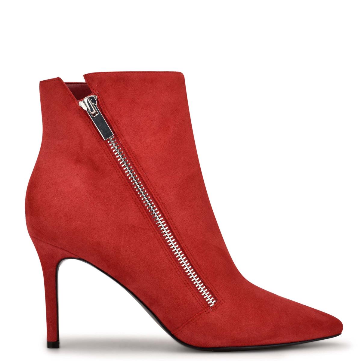 Women\'s Nine West Fast Dress Booties Red | AJYD81294