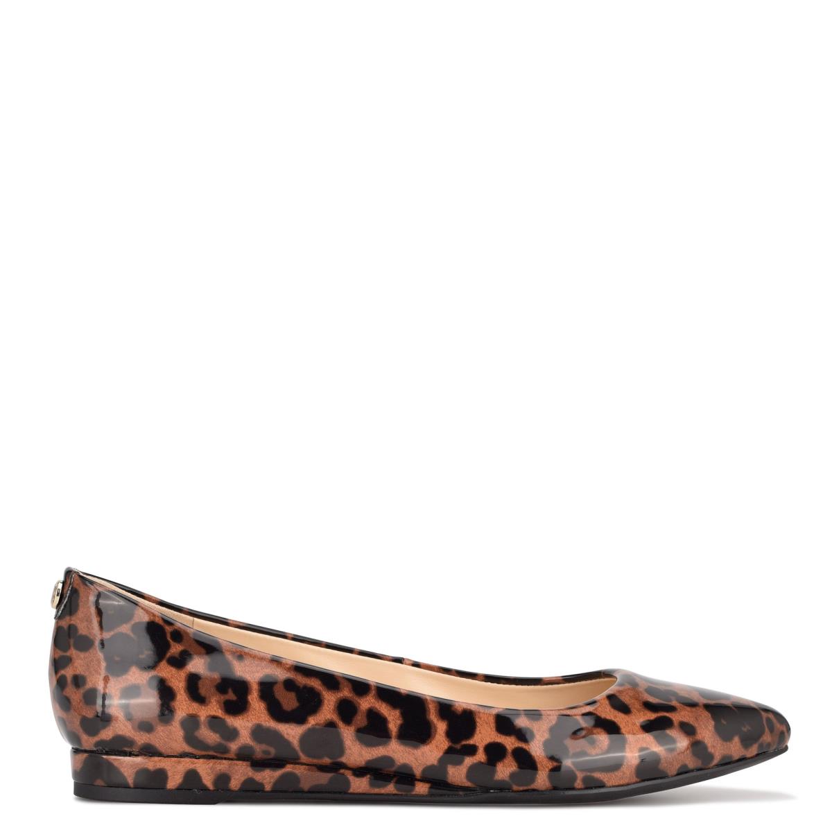 Women\'s Nine West Ferdi 9x9 Pointy Toe Ballet Flats Snake | CIJY27085