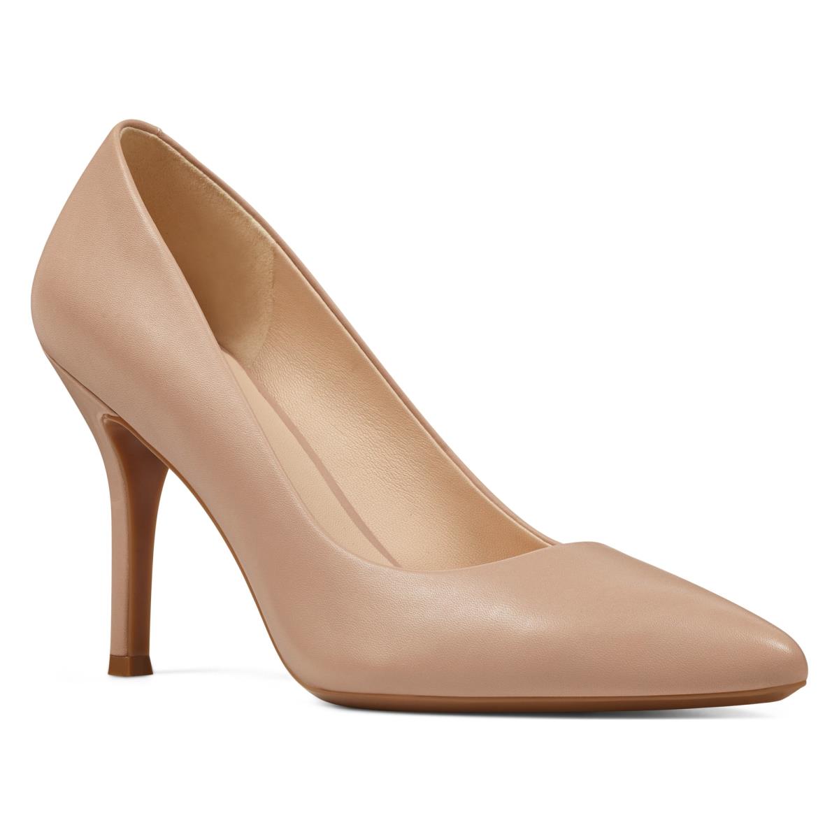 Women's Nine West Fifth 9x9 Pointy Toe Pumps Beige | IDPG87520