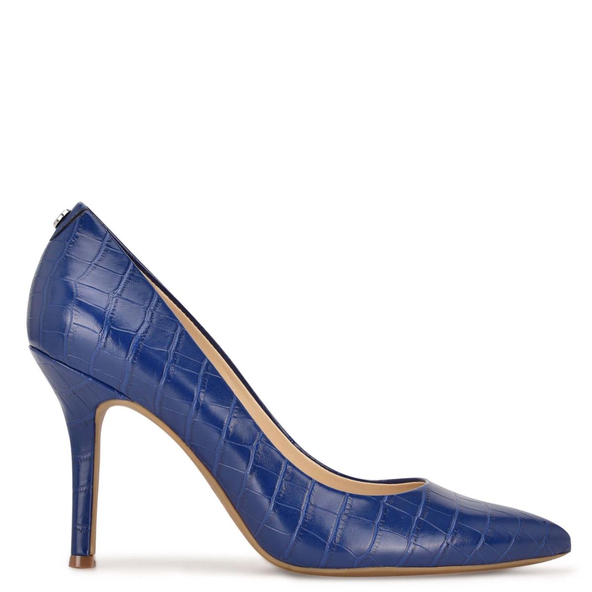 Women\'s Nine West Fifth 9x9 Pointy Toe Pumps Blue | QPNV71308