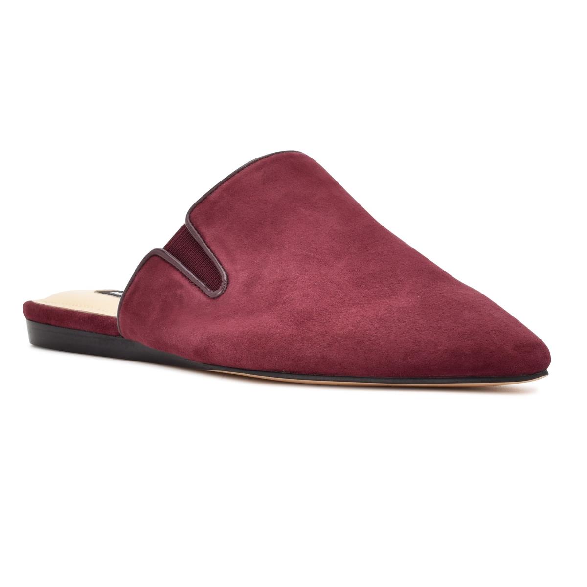 Women's Nine West Freeda Pointy Toe Mules Burgundy | EZLW86340