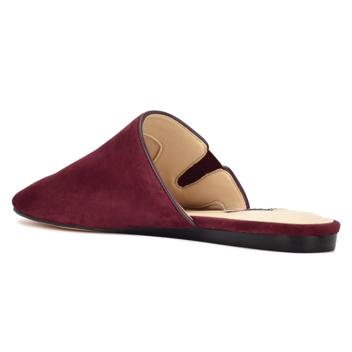 Women's Nine West Freeda Pointy Toe Mules Burgundy | EZLW86340