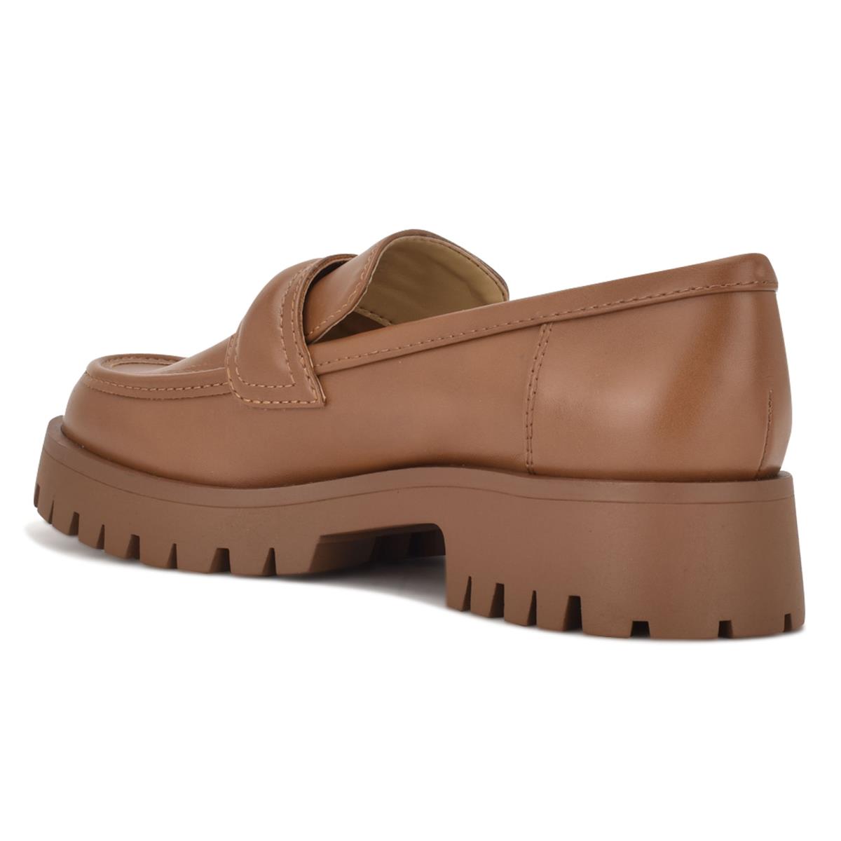 Women's Nine West Garren Lug Sole Loafers Brown | CFQW41695