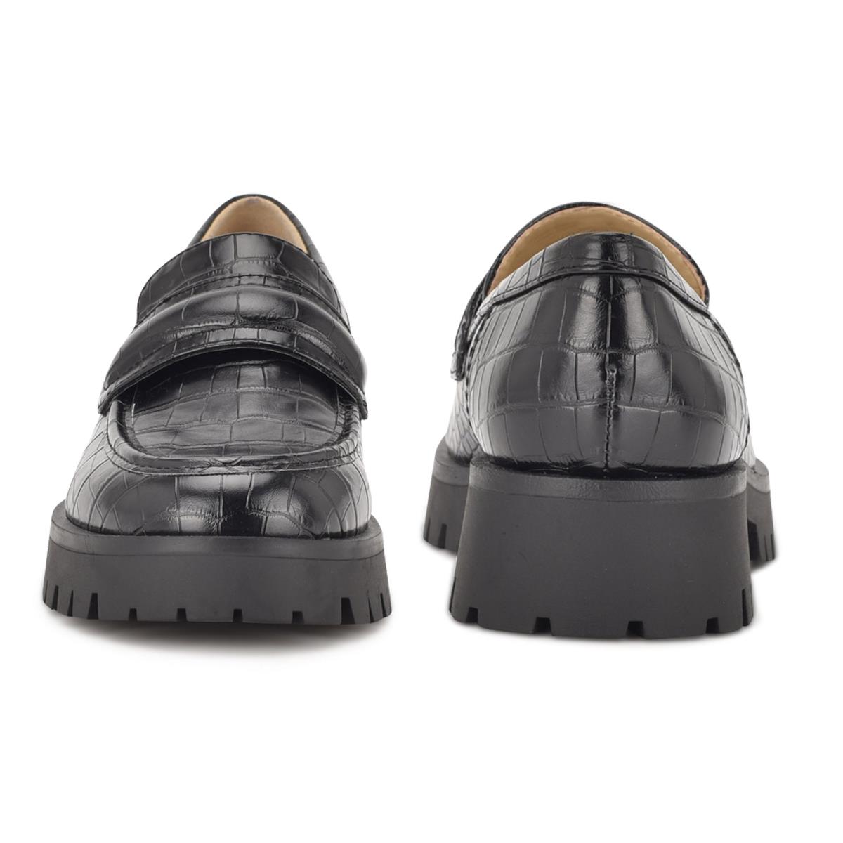 Women's Nine West Garren Lug Sole Loafers Black | ZAXP30528