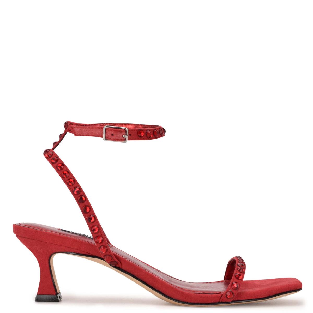 Women\'s Nine West Giena Ankle Strap Dress Sandals Red | RNYB86459